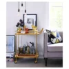 Metal, Wood, And Leather Bar Cart - Gold - Threshold™ -Furniture Shop GUEST 8794eff1 f37e 40f1 8db5 fcd72f9fc23e