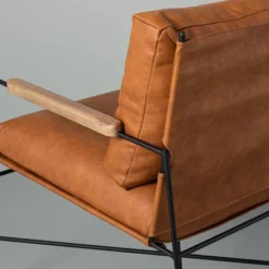 Faux Leather & Metal Accent Chair - Black/Brown - Hearth & Hand™ With Magnolia -Furniture Shop GUEST 888ba238 34ac 4f97 8dd6 ab72ff74e45c