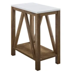 Taylen A Frame Farmhouse Open Storage Side Table - Saracina Home -Furniture Shop GUEST 8a56e050 18a3 4e19 8714 e5ed52064b38