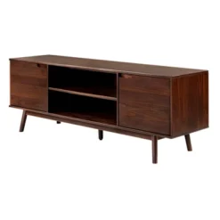 Solid Wood Mid-Century Modern TV Stand For TVs Up To 80" - Saracina Home -Furniture Shop GUEST 8e79d6b8 8dd2 4a61 a818 5cca332ec6d2