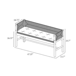 Elden Wood Bench With Woven Back And Loose Cushion Seat - Threshold™ Designed With Studio McGee -Furniture Shop GUEST 8f053347 15e4 4064 81c1 72a38bf0a4d6