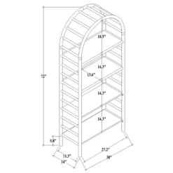 72" Holladay Curved Wooden Bookcase - Threshold™ Designed With Studio McGee -Furniture Shop GUEST 907a020b f8bd 48ff ad78 2332a2c16f0a