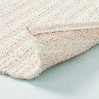 Textured Stripe Indoor/Outdoor Woven Area Rug Beige/Cream - Hearth & Hand™ With Magnolia 5 Textured Stripe Indoor/Outdoor Woven Area Rug Beige/Cream - Hearth & Hand™ With Magnolia - Image 3