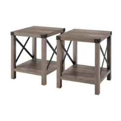 Set Of 2 Sophie Rustic Farmhouse X Frame Side Tables - Saracina Home -Furniture Shop GUEST 960bef5e 3c5c 4d02 b13f f506cb00d421