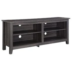 Transitional 4 Cubby Wood Open Storage TV Stand For TVs Up To 65"- Saracina Home -Furniture Shop GUEST 9b7ac2df b47e 4854 8161 aae16d90f836