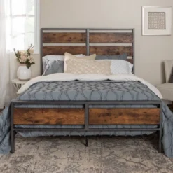 Queen Urban Chic Metal And Wood Plank Bed Brown - Saracina Home 15 Queen Urban Chic Metal And Wood Plank Bed Brown - Saracina Home -Furniture Shop GUEST 9ba450b4 e465 46ef 9f8f 881f1960dbc8