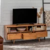 Cara Mid-Century Modern 3 Drawer TV Stand For TVs Up To 65" - Saracina Home -Furniture Shop GUEST 9bbb4707 5d9c 487a 88c4 4bb8e3916034