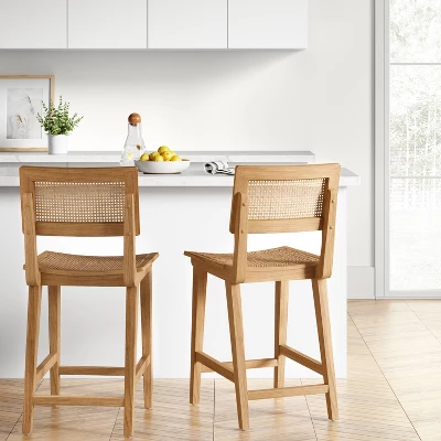 Tormod Backed Cane Counter Height Barstool - Threshold™ 3 Tormod Backed Cane Counter Height Barstool - Threshold™