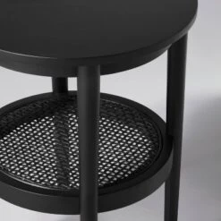 Wood & Cane Round Accent Side Table - Hearth & Hand™ With Magnolia -Furniture Shop GUEST a287ad8b 1eca 4b89 bea4 098554898f62