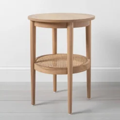 Wood & Cane Round Accent Side Table - Hearth & Hand™ With Magnolia -Furniture Shop GUEST a47b2b48 7b15 4cfc b563 12ea4809872c
