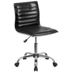 Emma And Oliver Low Back Designer Armless Ribbed Swivel Task Office Chair -Furniture Shop GUEST a5fdbc2a a8ee 465c 8b7c a1b4987714d6