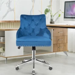 Tangkula Velvet Desk Chair Upholstered 360°Swivel Height Adjustable Rolling Office Chair For Office Bedroom Living Room 14 Tangkula Velvet Desk Chair Upholstered 360°Swivel Height Adjustable Rolling Office Chair For Office Bedroom Living Room -Furniture Shop GUEST a867090d c5e7 46a7 b203 9413c5456318