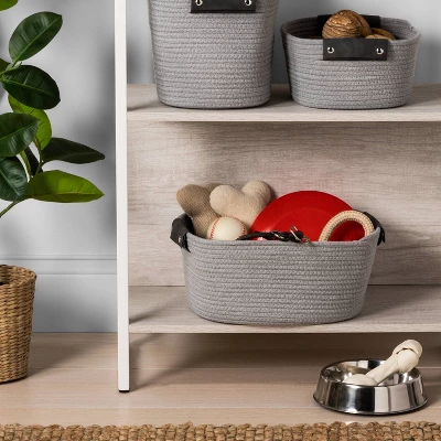 13" Half Coiled Rope Basket Gray - Brightroom™ 3 13" Half Coiled Rope Basket Gray - Brightroom™