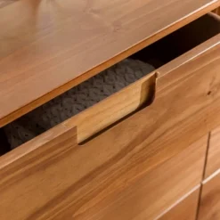 Mid-Century Modern Groove Wood 6 Drawer Dresser - Saracina Home -Furniture Shop GUEST acae644a 11b4 4991 825d c7f6901a557e