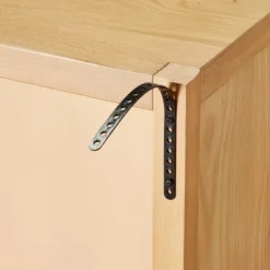 Grooved Wood With Glass 2-Door Cabinet - Natural - Hearth & Hand™ With Magnolia -Furniture Shop GUEST ad828782 66cb 4ad3 92bb c319b1b88f26