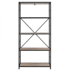 63" 4 Shelf Industrial Transitional Tall Bookshelf - Saracina Home -Furniture Shop GUEST ae28e843 9ead 4866 887b 69c057f32e71