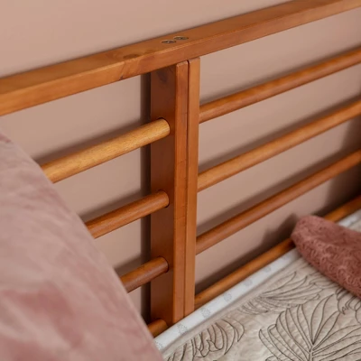 Mid Century Modern Solid Wood Spindle Daybed - Saracina Home 6 Mid Century Modern Solid Wood Spindle Daybed - Saracina Home - Image 4