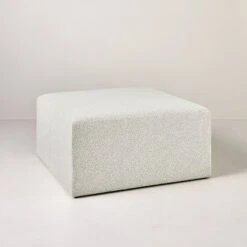 Boucle Upholstered Square Cocktail Ottoman - Hearth & Hand™ With Magnolia -Furniture Shop GUEST b26d4059 7849 4f8d abd9 4175fb319d21