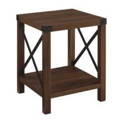 Sophie Rustic Industrial X Frame Side Table - Saracina Home -Furniture Shop GUEST b38fb952 0582 4a7b a09a bddaae21d7c2