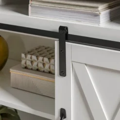 Transitional Sliding Barndoor Highboy TV Stand For TVs Up To 58" - Saracina Home -Furniture Shop GUEST b5a3e537 90f4 4e58 a208 0c36538d1d04