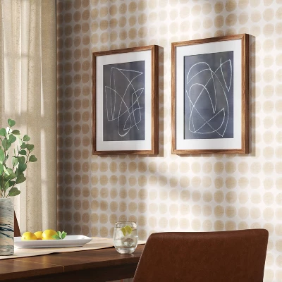 2pk 16" X 20" Modern Scribble Framed Under Glass Wall Poster Print Blue - Threshold™ 3 2pk 16" X 20" Modern Scribble Framed Under Glass Wall Poster Print Blue - Threshold™