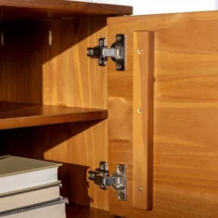 Solid Wood Mid-Century Modern TV Stand For TVs Up To 65" - Saracina Home -Furniture Shop GUEST b6988a47 d2a1 42d2 b729 fbdccceb19f2