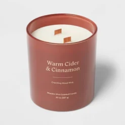 20oz Glass Woodwick Warm Cider & Cinnamon Candle - Threshold™ 8 20oz Glass Woodwick Warm Cider & Cinnamon Candle - Threshold™ -Furniture Shop GUEST b7dc905f 063c 41e1 a717 5c6e568b7ff6