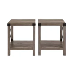 Set Of 2 Sophie Rustic Farmhouse X Frame Side Tables - Saracina Home -Furniture Shop GUEST ba192e9c bdb3 4fbc b015 1e016932d4a2