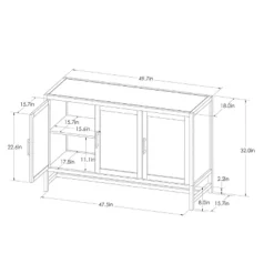 Warwick 3 Door Accent TV Stand For TVs Up To 59" - Threshold™ -Furniture Shop GUEST ba5cd40d 7348 4de0 bac8 5ec1775d8cb4