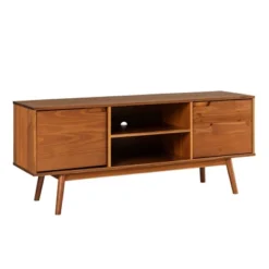 Solid Wood Mid-Century Modern TV Stand For TVs Up To 65" - Saracina Home -Furniture Shop GUEST bcf10612 ab1c 44cb 835f 7b34eadc967d