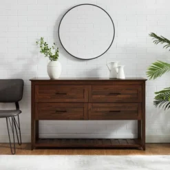 Transitional 4 Drawer Buffet - Saracina Home -Furniture Shop GUEST c6383927 bd15 4c3c a6c0 b8083c8d9325