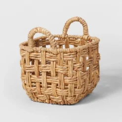Twisted Open Checkered Weave Milk Crate Natural - Brightroom™ -Furniture Shop GUEST c73b6fc8 7d7f 4276 bc5a 71780c6e1456