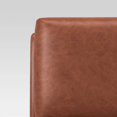 Gelbin Faux Leather Slipper Chair With Wood Legs - Threshold™ 6 Gelbin Faux Leather Slipper Chair With Wood Legs - Threshold™ - Image 4