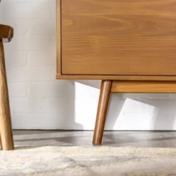 Solid Wood Mid-Century Modern TV Stand For TVs Up To 65" - Saracina Home -Furniture Shop GUEST cda6b074 d568 4d66 b464 601370e6db11