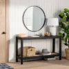 Console Table With Woven Rattan Shelf Black - Threshold™ Designed With Studio McGee -Furniture Shop GUEST d5ca4c7c 21dc 4418 b881 7ad5a979e147