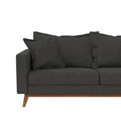 Maryan Pillowback Wood Stretcher Sofa Gray Linen - Room & Joy -Furniture Shop GUEST da265011 62e5 4fb0 855f b56065792a88