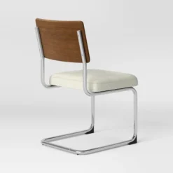 2pk Cecilton Chrome Cantilever Dining Chairs Cream Boucle - Threshold™ -Furniture Shop GUEST da5167cd 3a46 4c0c a287 6bc5e486b905