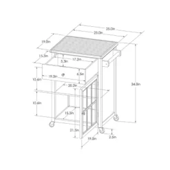 Windham Wood Top Kitchen Cart - Black - Threshold™ -Furniture Shop GUEST dea9d574 4d43 47af 9b54 441db16c8996