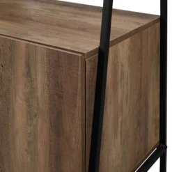 72" Open Shelf And Closed Storage Cabinet Ladder Bookcase - Saracina Home -Furniture Shop GUEST ded49d99 27c1 4ea8 a1ba cd985adc4624