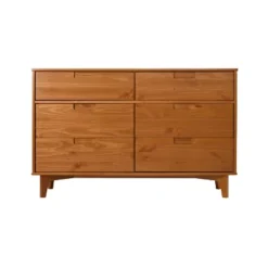 Mid-Century Modern Groove Wood 6 Drawer Dresser - Saracina Home -Furniture Shop GUEST df73fcb6 1e74 4709 ae75 c24412f90be1