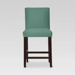 25" Velvet Parsons Counter Height Barstool Wood - Threshold™ -Furniture Shop GUEST e3973a5e 5bf0 429e 8c8c 321e5ddb261c
