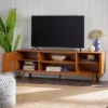 Solid Wood Mid-Century Modern TV Stand For TVs Up To 80" - Saracina Home -Furniture Shop GUEST e6cc470b 2738 4deb 9774 bf0bc3760f1c