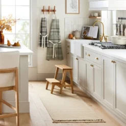 Patterned Border Stripe Area Rug Khaki - Hearth & Hand™ With Magnolia