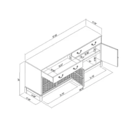 Brandeis Woven TV Stand For TVs Up To 60" Brown - Threshold™ Designed With Studio McGee -Furniture Shop GUEST edcf4db2 26a4 444b ba42 cd73d8a812f3