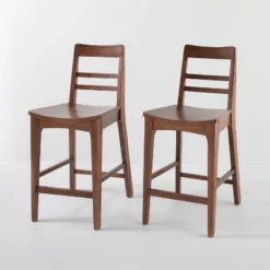 2pk Wood Ladder Back Counter Stool - Hearth & Hand™ With Magnolia 19 2pk Wood Ladder Back Counter Stool - Hearth & Hand™ With Magnolia -Furniture Shop GUEST ee6c4703 9f16 41d1 a9aa 86444f5abf5f