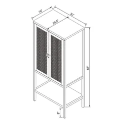 66" East Bluff Woven Cabinet Black - Threshold™ Designed With Studio McGee -Furniture Shop GUEST f0f96919 4336 4aac bf37 3083b43583f1