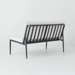 Cushioned Metal Outdoor Loveseat - Cream/Black - Hearth & Hand™ With Magnolia 11 Cushioned Metal Outdoor Loveseat - Cream/Black - Hearth & Hand™ With Magnolia -Furniture Shop GUEST f204158e 1e80 40e7 9a77 d4b194db81f3