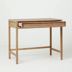 Wood & Cane Transitional Writing Desk - Hearth & Hand™ With Magnolia -Furniture Shop GUEST f210c649 4f0c 4443 992e 4bede304898a