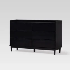 Mid-Century Modern Solid Wood 6 Drawer Double Dresser - Saracina Home -Furniture Shop GUEST f28737c7 21cc 4ac1 a20c e0fb2c873759