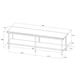 Wood And Metal TV Stand For TVs Up To 60" - Room Essentials™ -Furniture Shop GUEST f2ab031b ee97 4ed0 a48d 1bc0bae2773f